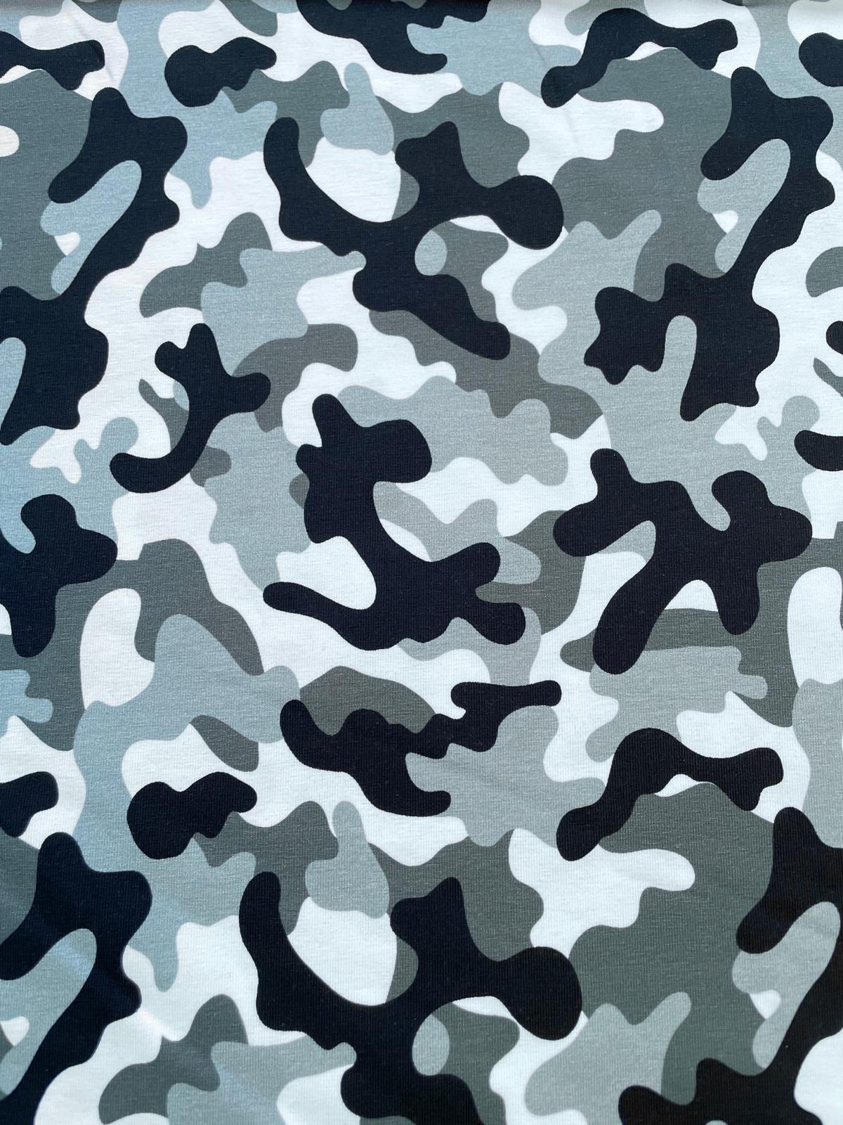 Baumwoll-Jersey "Urban Camo" Camouflage-Design